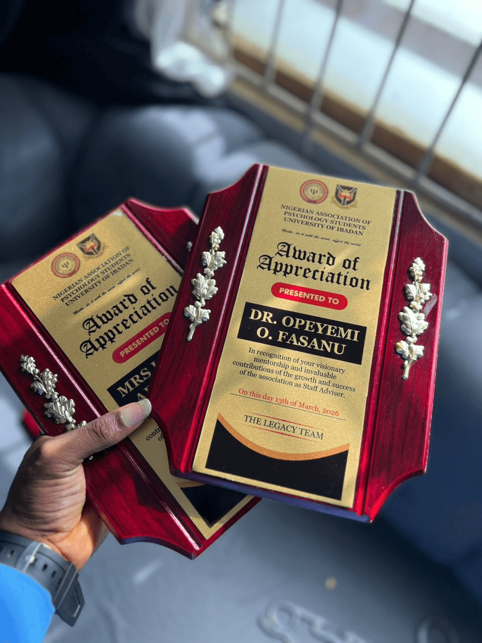 Wooden Appreciation Award Print